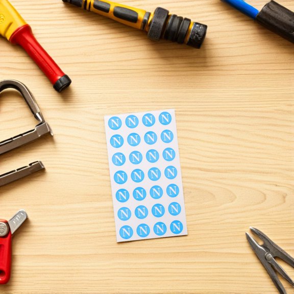 ELAYARD 200Pcs Adhesive Electrical Ground Wire Labels Sky Blue for Neutral Conductor Identification and Safety Signage
