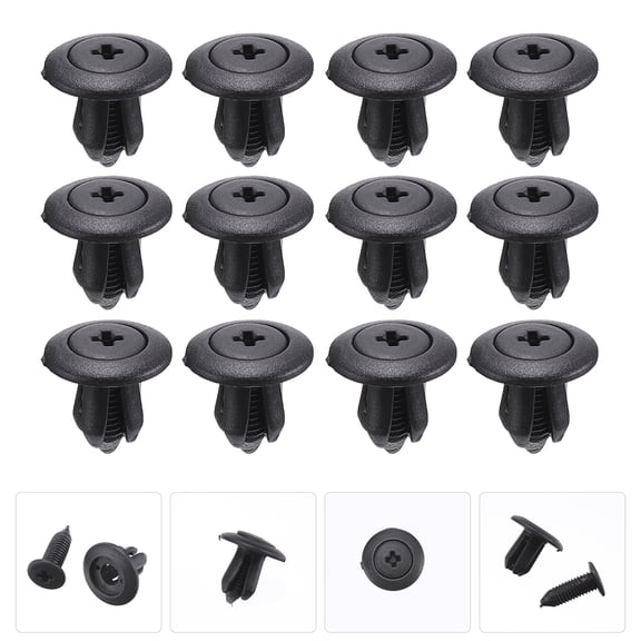 ELAYARD 200Pcs Black Dishwasher Kick Panel Fixing Clips Durable PP Plastic for Home Use