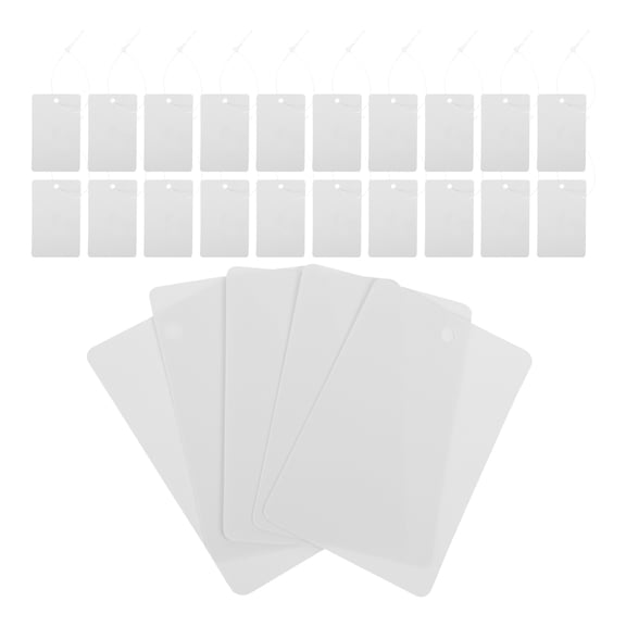 ELAYARD 200Pcs Blank Plastic Price Tags with String for Clothing and Retail Merchandising