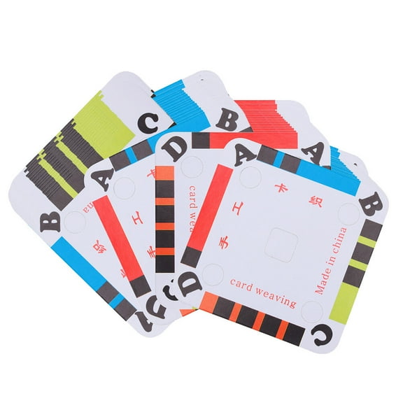 ELAYARD White Weaving Cards Tablet for DIY Enthusiasts Smooth and Tear-Resistant 200Pcs
