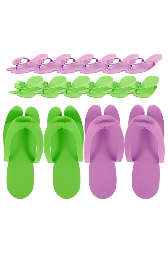 Eva Disposable Pedicure Slippers in Assorted Colors, Lightweight and Comfortable for Salon, Spa, and Travel Use