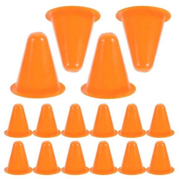 ELAYARD 20Pcs Orange Plastic Agility Cones for Sports Training Roller Skating and Football Drills