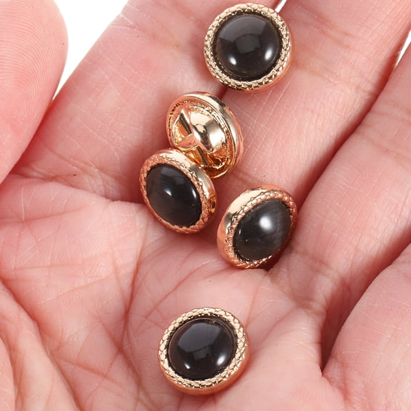 ELAYARD 20Pcs Black Metal Sewing Buttons Vintage Classic Suit Coat Decor for DIY Crafts and Clothing