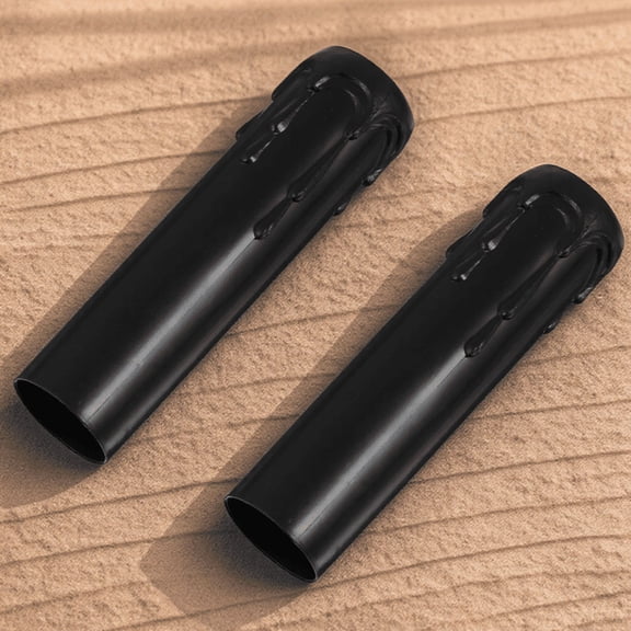 ELAYARD 20Pcs Elegant Black Plastic Chandelier Socket Covers with Vintage Design