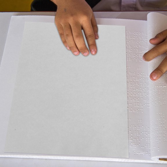 ELAYARD 20Pcs Braille Paper Sheets White for Writing Use with Clear Embossed Braille and Portable Design
