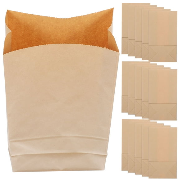 ELAYARD 20Pcs Multipurpose Washable Kraft Paper Storage Bag for Fruits Kitchen Storage Khaki