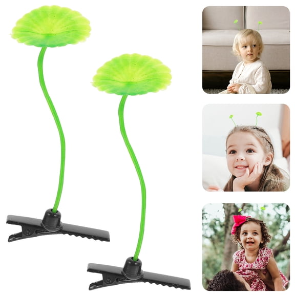 ELAYARD 20Pcs Small Lotus Leaf Hairpin for Thin Hair Green Hair Clips with Firm Hold