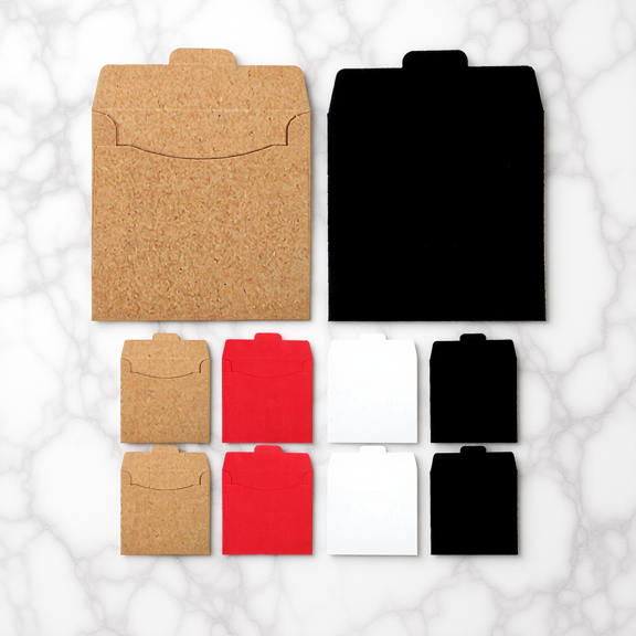 ELAYARD 20Pcs Portable Kraft Paper Cd Sleeves Assorted Color DIY Labels for Easy Organization