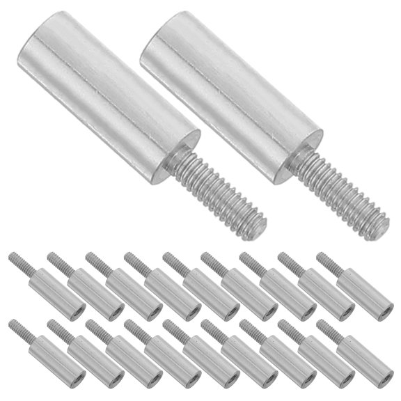ELAYARD 20Pcs Screw Posts for Book Binding Plated Silver Stainless Steel Standoff Extension Posts for Albums
