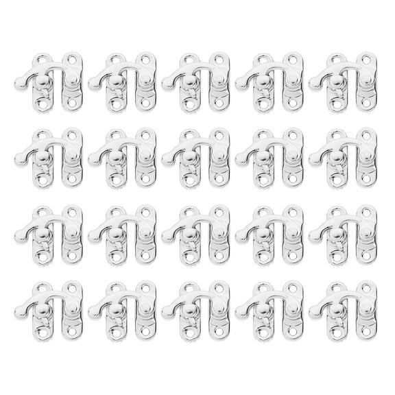 ELAYARD 20Pcs Small Retro Latch Hooks Iron Box Catch Hasps for DIY Home Projects