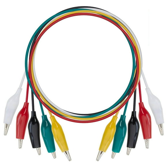 ELAYARD 20Pcs Test Lead Set with Alligator Clips Color Coded Nickel Plated Steel Wires
