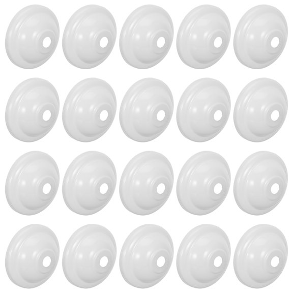 ELAYARD 20Pcs White Metal Ceiling Light Base Plate with Universal Mounting Hardware for Home Lighting