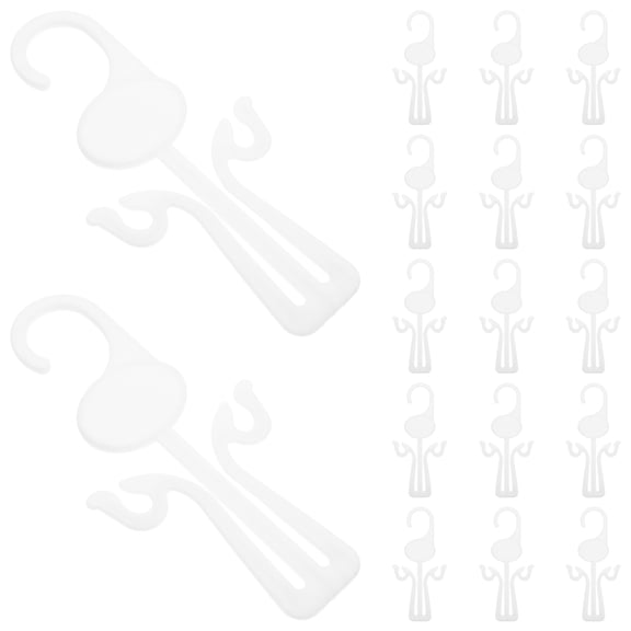 ELAYARD 20Pcs Plastic Shoe Drying Shelf Hangers White Wall Mount Shoe Organizer for Home Storage