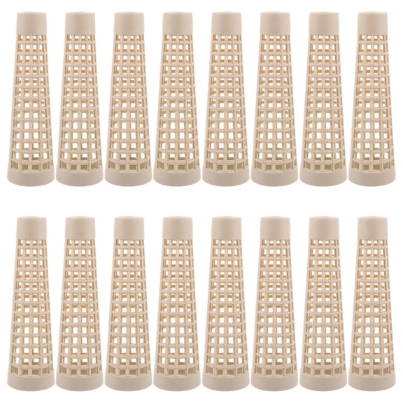 ELAYARD 20Pcs Knitting Bobbins Plastic Yarn Cones Light Grey with Tower Mesh Structure