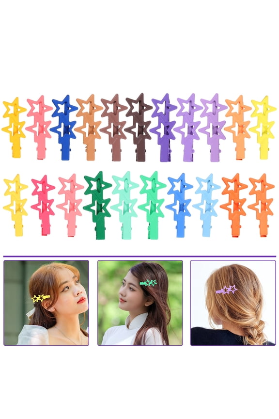 Hair Clips for Girls Duckbilled Hair Clips Gradient Colors Fashionable 21Pcs
