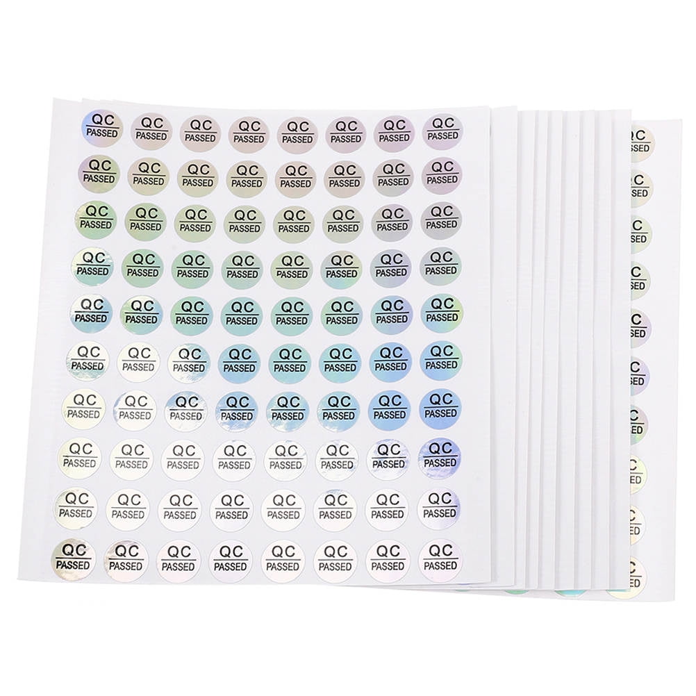 ELAYARD 2400Pcs Clear Printed Qc Passed Labels Stickers for Warehouse ...
