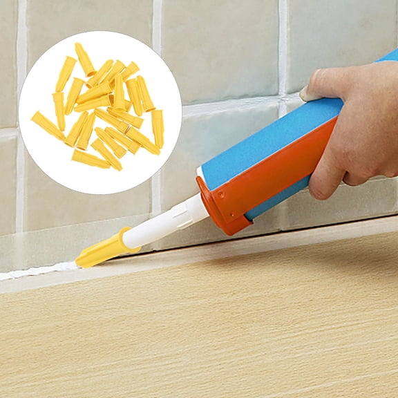 ELAYARD Yellow Plastic Caulk Saver Caps - Easy to Use Sealers for Home Improvement, Projects and Paint Tubes