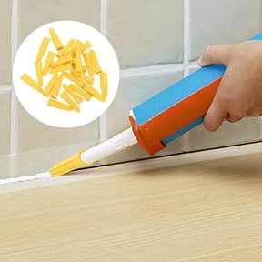 ELAYARD Yellow Plastic Caulk Saver Caps - Sealers for Paint Tubes, Home Improvement, Projects and Easy Application