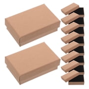 ELAYARD 24Pcs Light Brown Paper Jewelry Boxes Bulk Set for Rings Necklaces Earrings and Bracelets with Lids