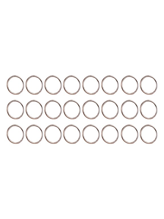 24-Pack Plated Round Metal Key for Car Keys, Crafts, and Accessories