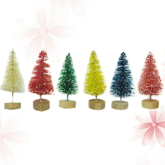 ELAYARD 24pcs Small Trees for Decoration Assorted Color Gift for Friends and Families Home Decoration