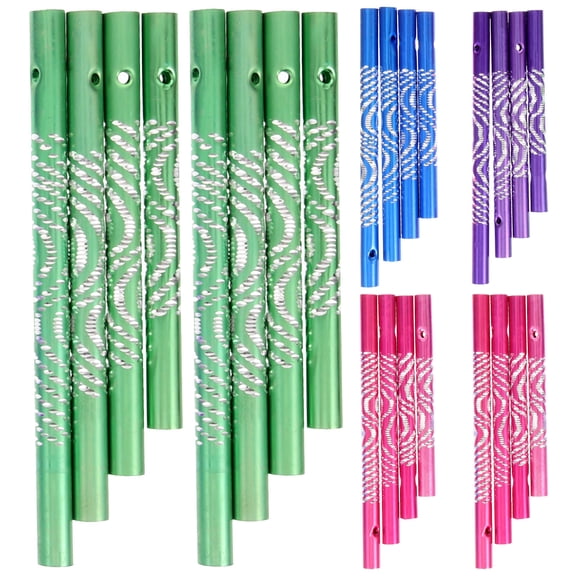 ELAYARD 24-Piece Wind Chime Tubes Set, Metal Material, Assorted Colors, Pre-Drilled for Easy Hanging and Crafting Projects