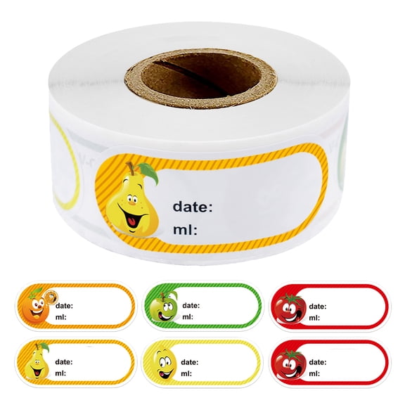 ELAYARD Food Date Labels Multi Colored Nonstick Adhesive for Kitchen Containers