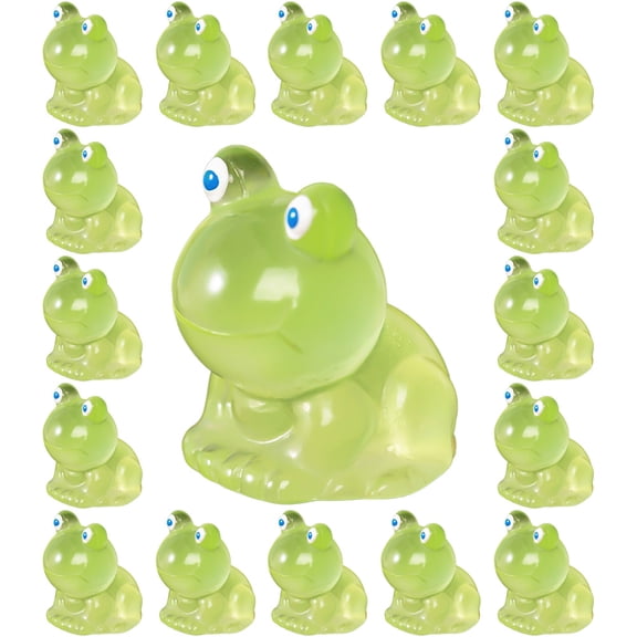 ELAYARD 25Pcs Frog Figurines Resin Green Ornaments for Collectors Decor