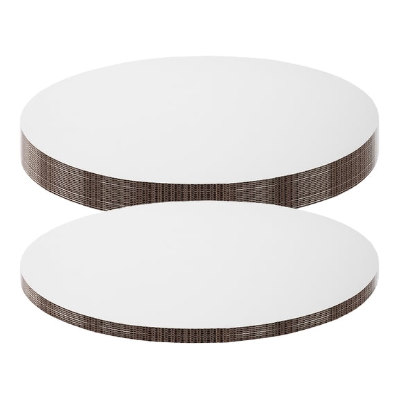 ELAYARD 25Pcs White Round Cake Boards Corrugated Cardboard Base Ideal for Birthday Cake Stands and Pastries