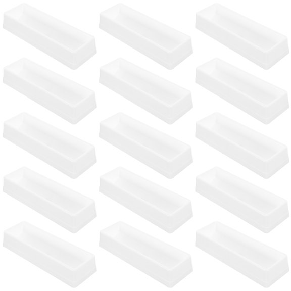 ELAYARD 25Pcs Laboratory Sample Adding Slots White Plastic Reagent Loading Tray for Precise Liquid Handling