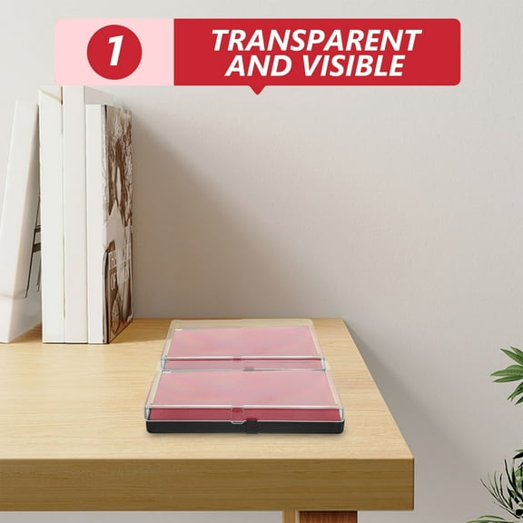 ELAYARD 2Pcs Red Medal Shadow Box with Clear View and Secure Steel Pins for Display