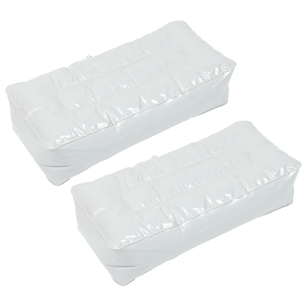 ELAYARD Set of 2 White PVC Inflatable Boat Seat Cushions, Pads for Kayak and Outdoor Water Activities