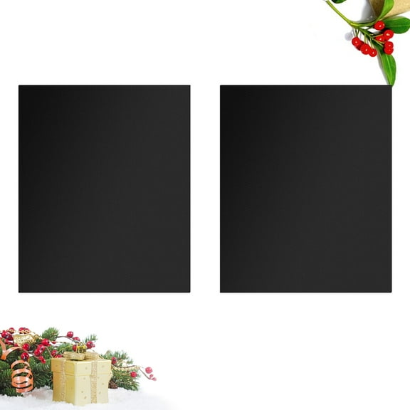 ELAYARD 2Pcs Reusable Non-Stick Bbq Pad Black Heat-Proof Sheet for Grilling Vegetables Meat