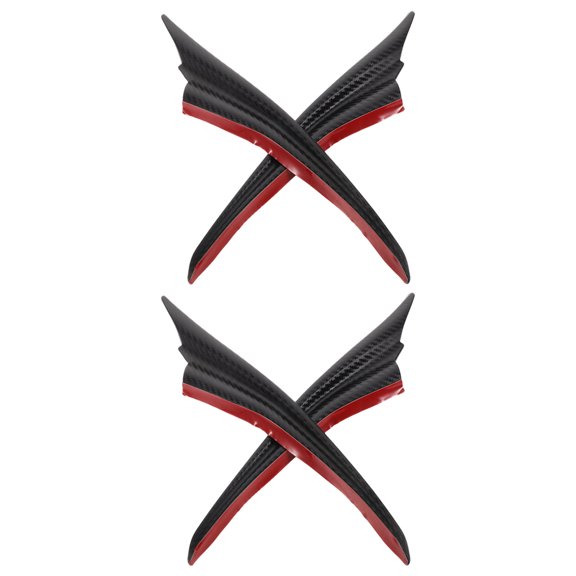 ELAYARD 2Pairs Black Universal Front Bumper Splitter Canards Self Adhesive Auto Body Modification Kit