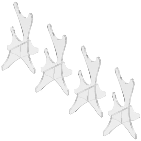 ELAYARD 2Pairs Transparent Acrylic Wand Display Stand Stable Desktop Holder for Collectible Decorations