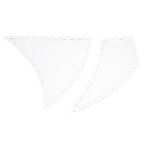 ELAYARD 2Pcs Quilting Tools White Acrylic Rulers with Twisted Pinwheel Shape for Pocket Collar Drawing