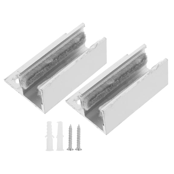 ELAYARD 2Pcs Adjustable Floor Guide Aluminum White Sliding Door Roller with Durable Modern Design