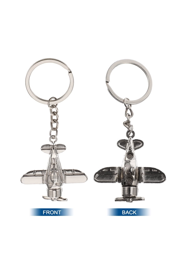 Plane Keychain Airplane Keychains Iron 2Pcs