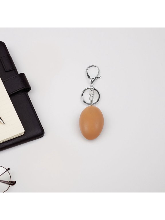 2Pcs Lifelike Easter Egg Keychain Alloy Pendant Cute Decoration for Bag