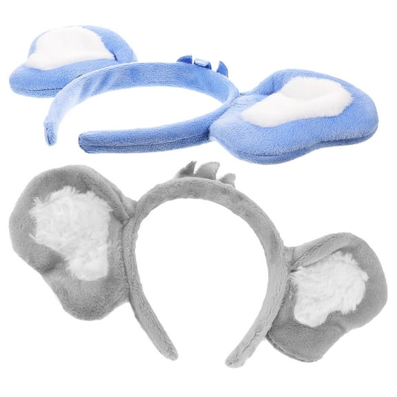 ELAYARD 2Pcs Koala Headbands Flexible Fabric Hairbands with Adorable Animal Ears for Party and Daily Use