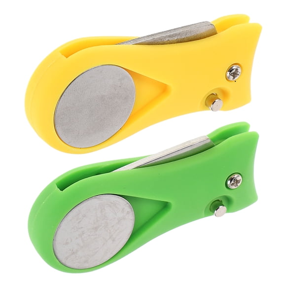 ELAYARD 2-Pack Metal Golf Divot Repair Tools with Dual-Color Design, Foldable for Accurate and Course Care