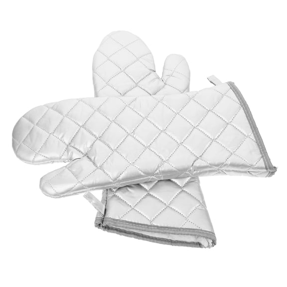 ELAYARD 2-Piece Baking Gloves, Cotton Linen Breathable Oven Mitts with Forearm for Bread and Pastry Baking