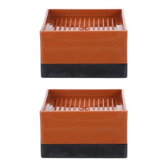 ELAYARD 2Pcs Bed Heightening Cushion Brown Wear Resistant Heavy Duty Furniture Risers for Home