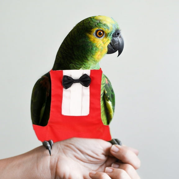 ELAYARD 2-Pack Red Diapers for Parrots, Highly Absorbent Clothes for Green Cheek Conure