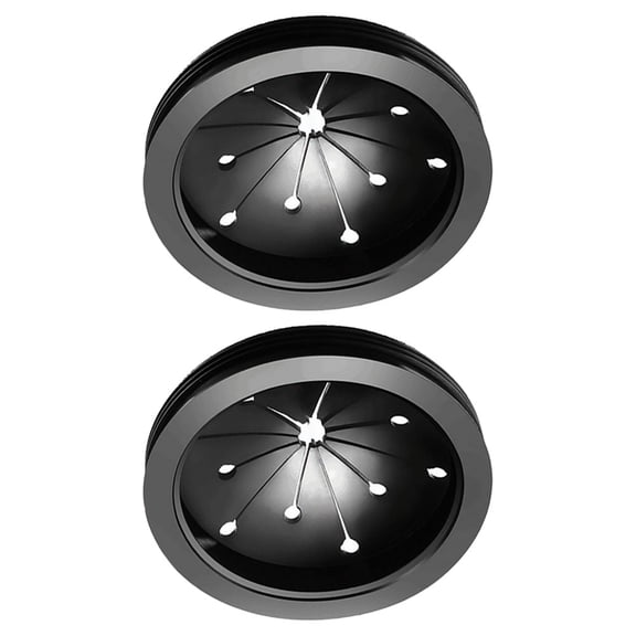 ELAYARD 2Pcs Black Garbage Disposal Splash Guard Collar Sink Insert for Kitchen Protection