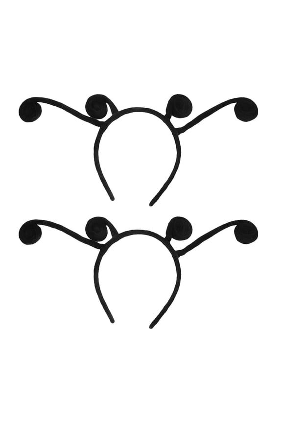 2Pcs Butterfly Antenna Headbands Black Decorative Hair Hoops for Cosplay Masquerade Parties