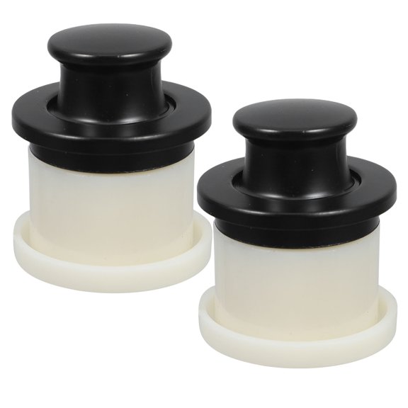 ELAYARD 2Pcs Black Hidden Drawer Pulls with Spring Mechanism for Furniture Doors