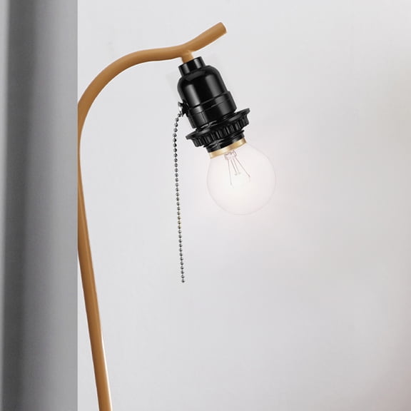 ELAYARD 2-Pack Black Light Bulb Socket Holder with Pull Chain, Easy to Install for Versatile Indoor Lighting Fixtures