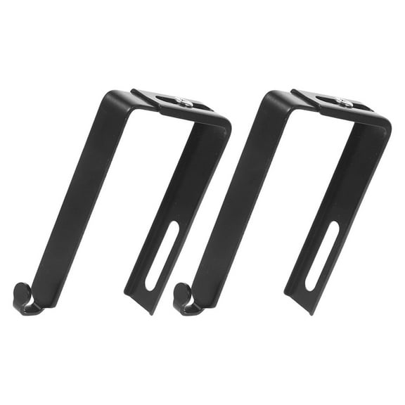 ELAYARD 2Pcs Heavy Duty Adjustable Cubicle Hooks for Home Wardrobe Kitchen Storage Black
