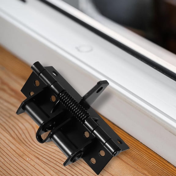 ELAYARD 2Pcs Black Self Closing Cabinet Door Hinges with 90 Degree Stop and Anti Slam Feature